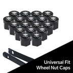 20Pcs 17mm 19mm 21mm Black Car Wheel Caps Bolts Car Wheel Hub Nut Protective Cap Rust Proof Waterproof Cap Tire Nut Caps CM World