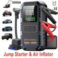 5000A Car Battery Jump Starter with Air Compressor 150PSI Air Pump 12V Auto Battery Booster Power Bank Portable Tire Inflator