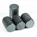 4Pcs Car Tire Valve Stems Cap Knurling Style Tire Valve Cap Aluminum Tire Wheel Stem Air Valve Cap car Universal accessories CM World