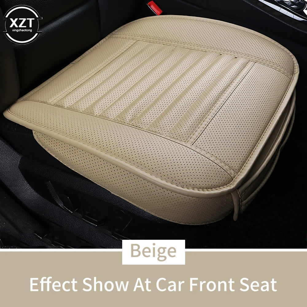 NEW Front Car Seat Cover PU Leather Cars Seat Cushion Automobiles Seat Protector Universal Car Chair Pad Mat Auto Anti Slip Mat