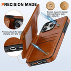 Wallet RFID Blocking Layer Protect Anti-Theft Magnetic Leather Case For iPhone 16e 16 Pro Max 15 Plus 14 13 12 11 SE2 XS XR 8 7