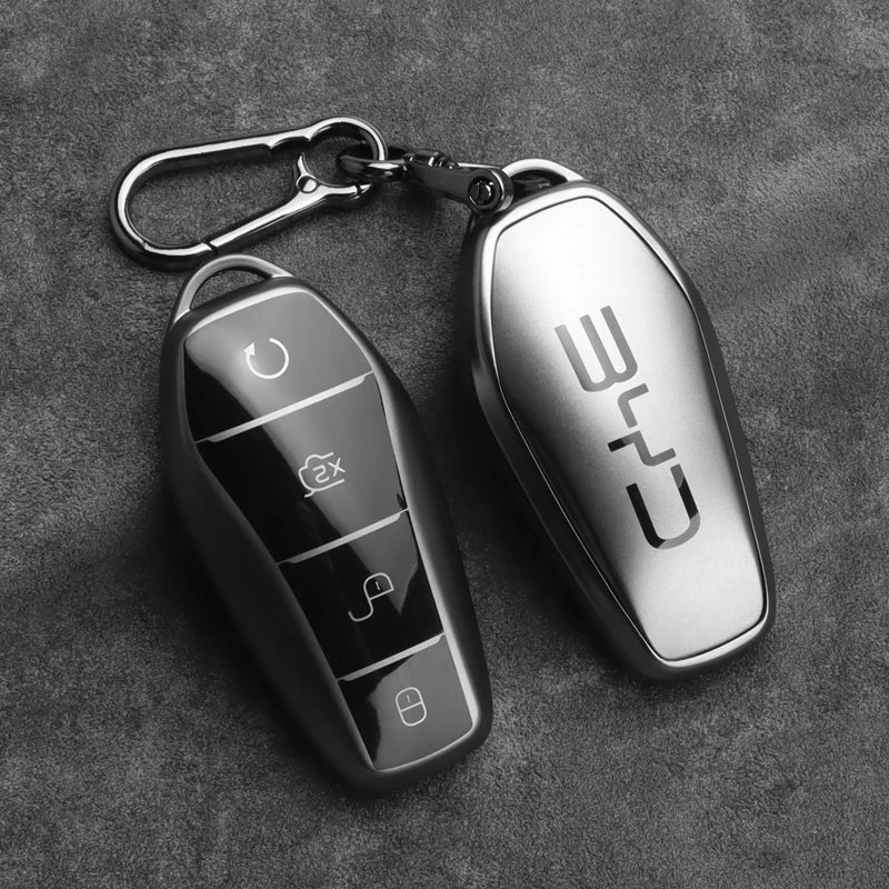Tpu Car Key Case Cover for BYD Seal Song Plus Atto 3 Dolphin Han EV Tang Qin U Dmi Yuan Pro Protection Keychain Accessories