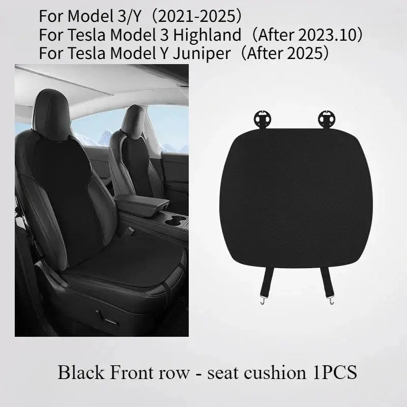 Ice Silk Seat Cushion for Tesla Model 3 Y Juniper 2025 Breathable Mat Seat Cover Cushion Replacement Pad Summer Car Accessories Car Mobile World