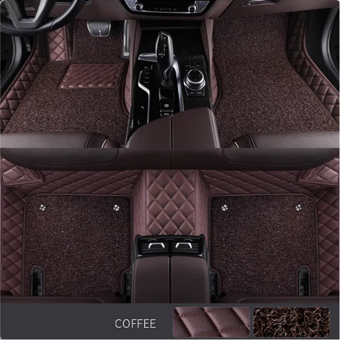 Double layer 5D Custom Car Floor Mats For Audi A6 C5 1997-2005 Years Auto Carpets Foot liners car Accessories voiture