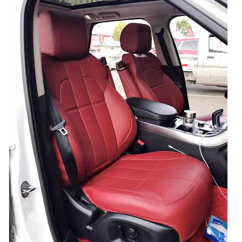 Custom Fit Car Seat Cover Full Set Specific For Land Rover Range Rover Velar Evoque Sport Discovery 3 4 5 Defender Seat Cover CM World