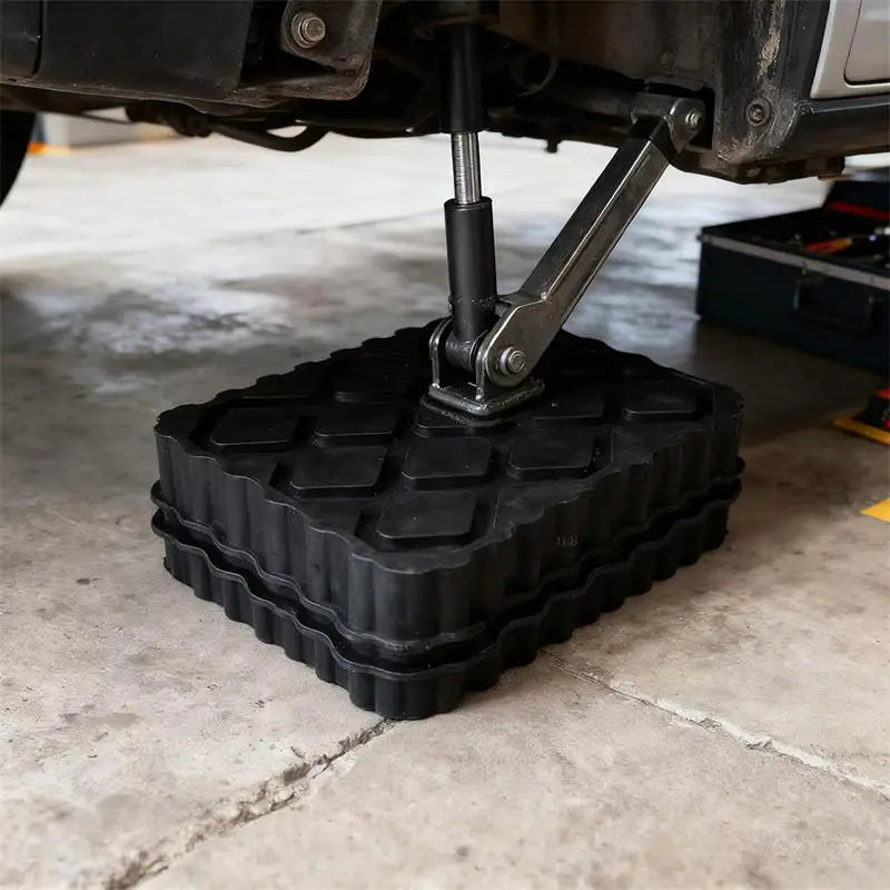 1/2Pcs Car Jack Rubber Pad Lift Blocks Floor Cars Parts Jacks Height Increasing Protective Pad Automotive Camper Stabilizer Pads CM World