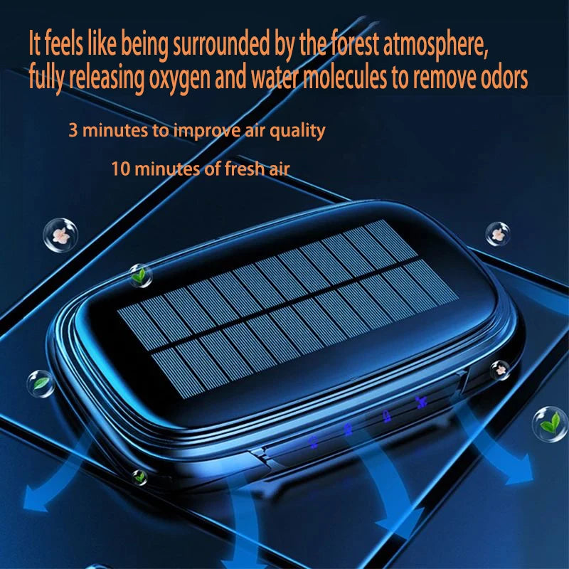 Car Mounted Solar Powered Air Purifier  Powered Car Air Purifier With Negative Ion Purification Technology Automotive Supplies CM World