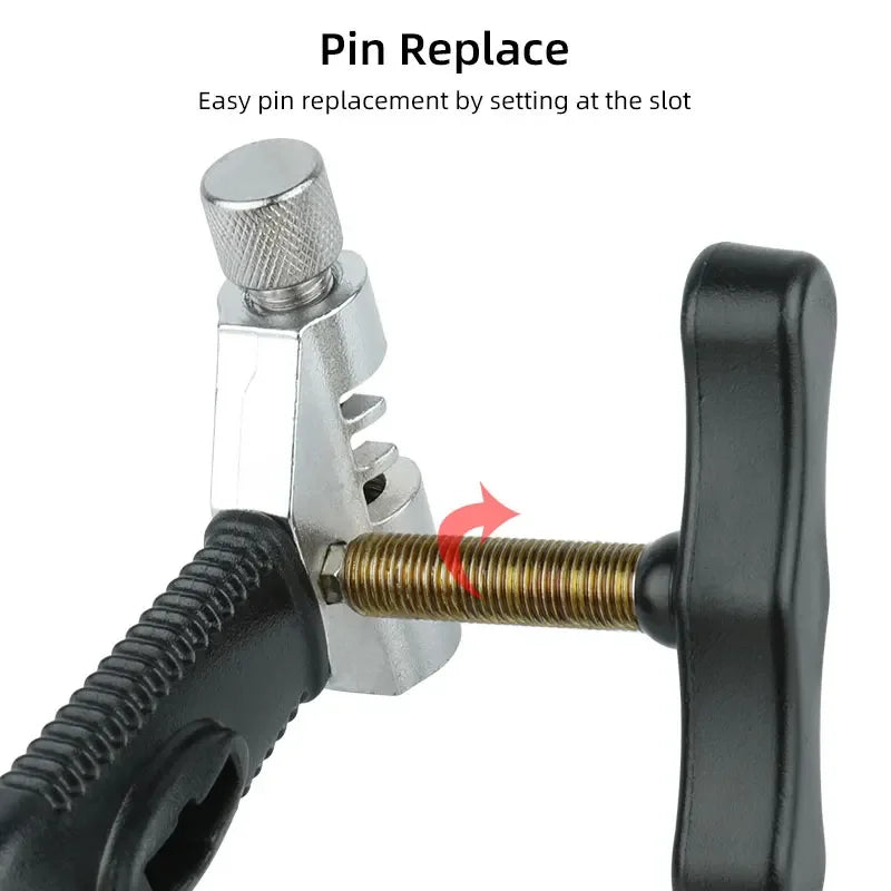 6 7 8 9 10 11 12 Speed Bicycle Chain Breaker W/ Spare Pin N Hook Universal Mtb Chain Cutter Install Remove Tool CM World