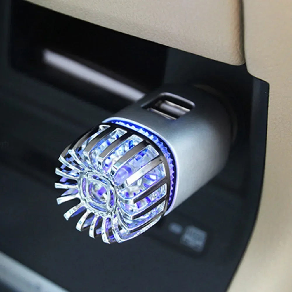 Car Air Purifier Mini Auto Car Fresh Air anion Ionic Purifier Oxygen Bar Ozone Ionizer cleaner Vehicle Air Freshener USB Charge