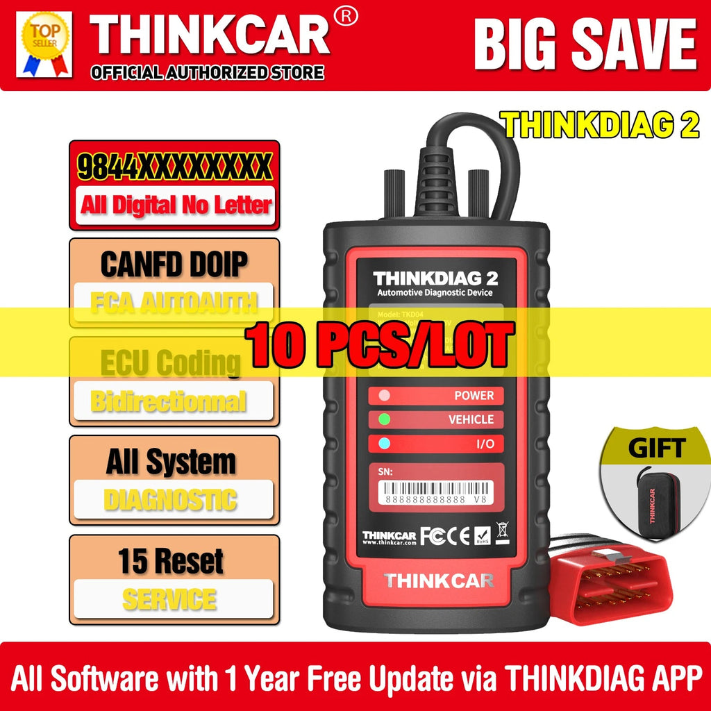 WholeSale Thinkdiag 2 Bidirectional OBD2 Scanner ECU Coding 16 Service CANFD All System Car Diagnostic Tool 1 Year Free Update Car Mobile World