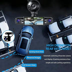3/4CH 1080P HD  Dash Cam Car DVR Black Box Wide-Angle Lens Front Rear Inside Left Right Parking Mode Loop Recording Car Camera