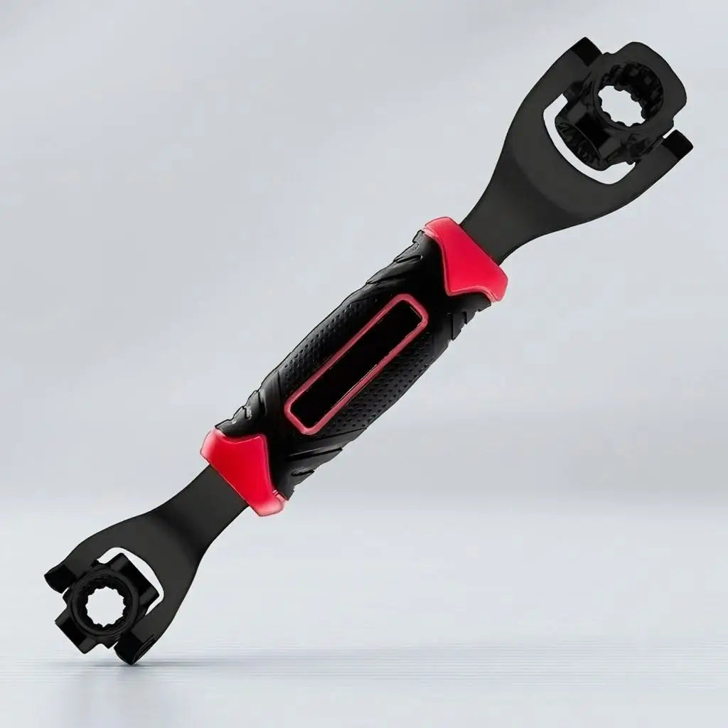 52-in-1 Multi-Functional Socket Wrench Set 360 Degree Rotating Dog Bone Design Universal Spline Wrench 8-19mm Heavy Duty Professional Hand Tool for Car Auto Repair Bicycle Motorcycle Maintenance Garage Workshop
