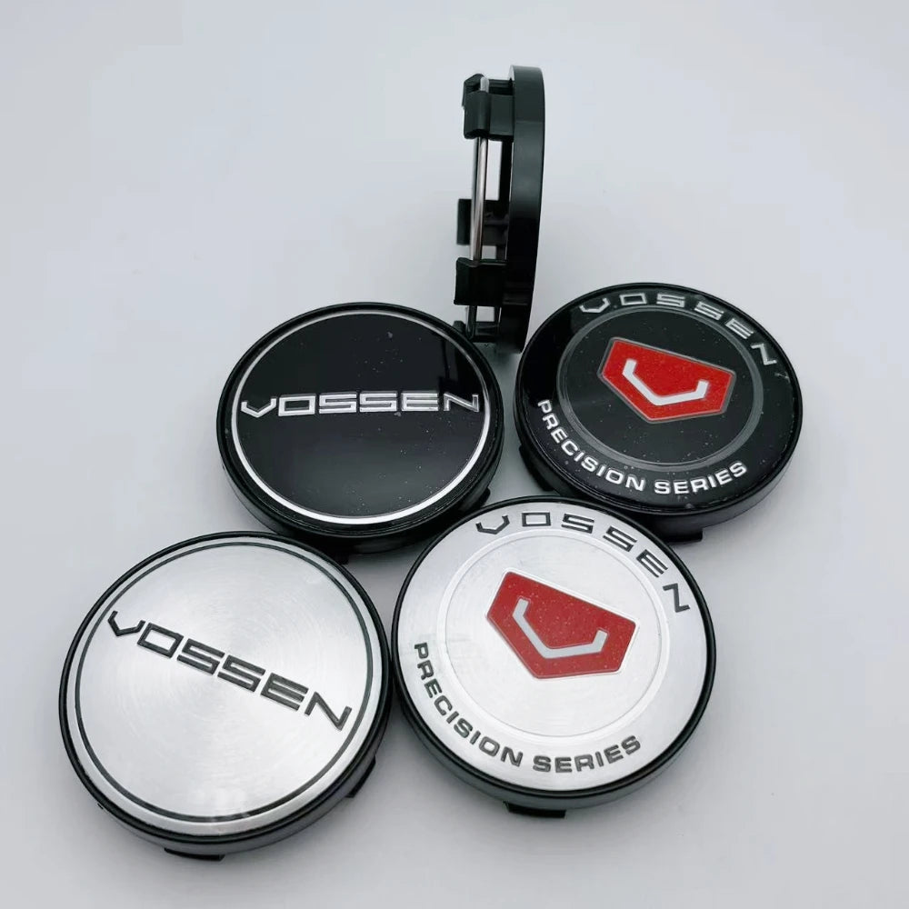 4pcs 60MM / Clips 56MM Car Wheel Center Caps VOSSEN Logo Emblem Badge Wheel Hubcaps Auto Rim Dust Cover Replace Car Accessories