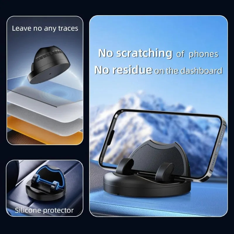 Ergonomic Car Mount with 360° Rotation - Easy One-Handed Operation for Your Smartphone CM World