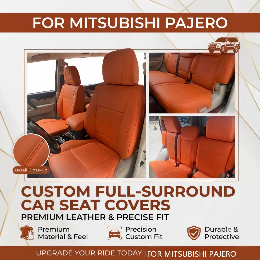 Custom Fit for Mitsubishi Pajero 2008 2009 2010 2011 2012 Truck Car Seat Covers 5 Seats Full Set Premium Synthetic Leather Car Mobile World