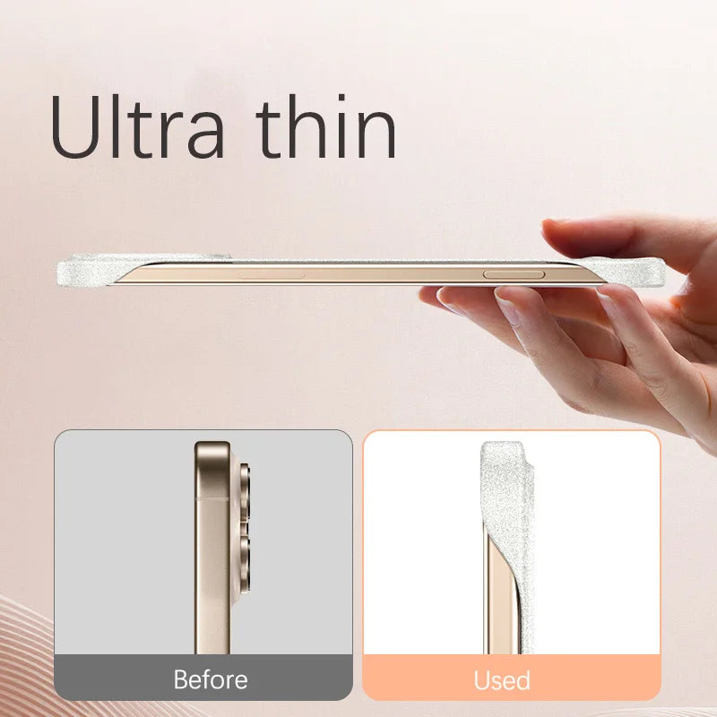 Magnet Frameless Sand Rock Matte Case For Magsafe iPhone 17 Air 16 16E 15 14 13 12 11 Pro X XR XS Max Plus Mini Ultra Thin Cover Car Mobile World