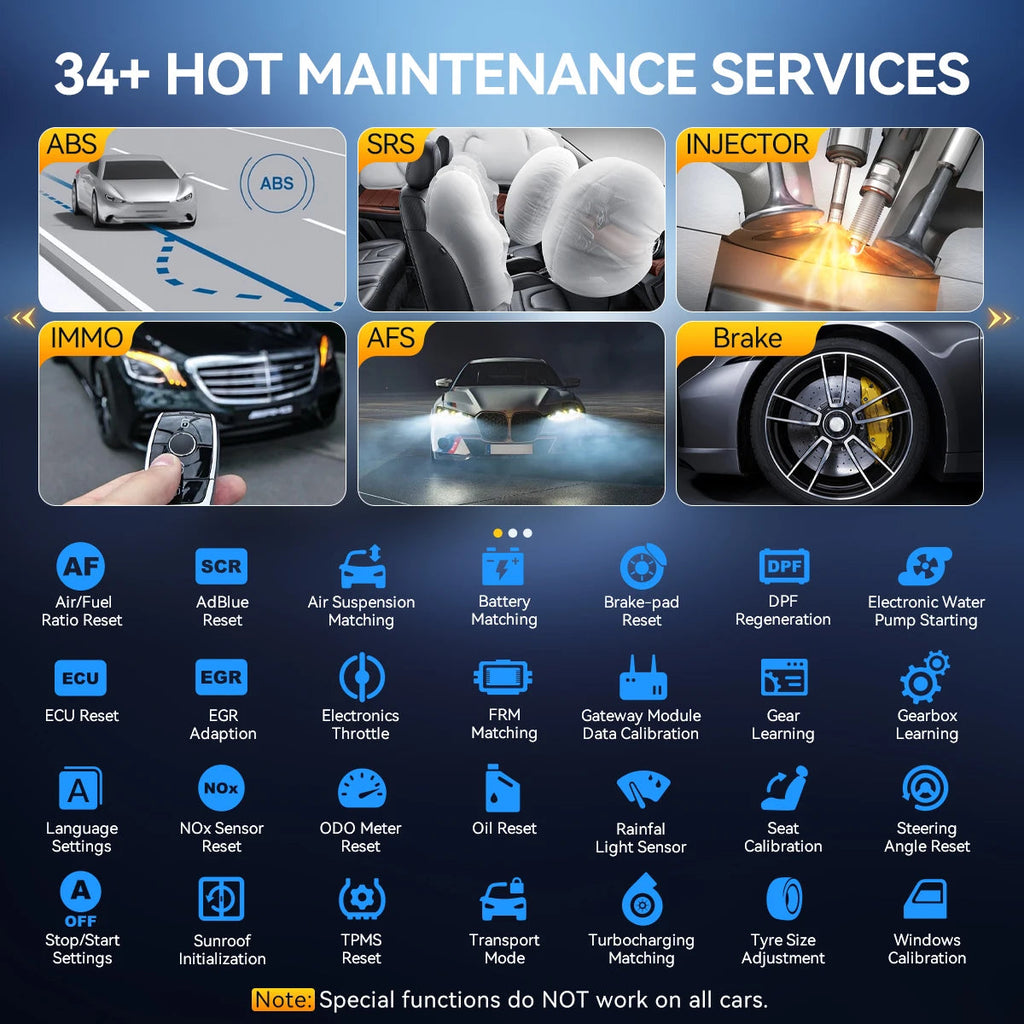 Global Version MUCAR 892BT Auto OBD2 Scanner Lifetime Free ECU Coding Bidirectional Key IMMO 35 RESET AI Car Diagnostic Tool Car Mobile World