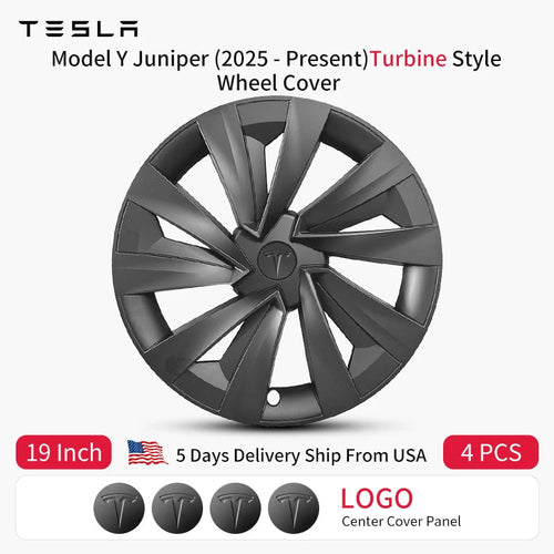 4PCS 19inch Wheel Cap for Model Y Juniper 2025-2026 Arachnid Car Performance Cap Automobile Wheel Cap Design for Tesla Hubcaps CM World