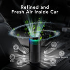 Mini Car Air Purifier Negative Ion Ionizer Odor Eliminator for Smoke Pet Smell Aroma Ambient Light Air Freshener Car Mobile World