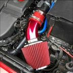 Car Universal 3" 76mm Air Filter & Cold Air Intake Pipe Turbo Induction Pipe Tube Kit With Air Filter Cone Aluminum Pipe Kit
