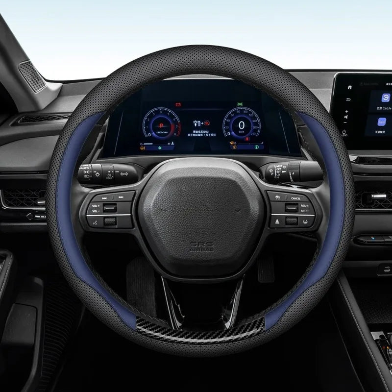 Universal Car Steering Wheel Cover Leather Steering Wheel Covers Car Interior Accessories 38cm O/D Type Non Slip Steering Covers