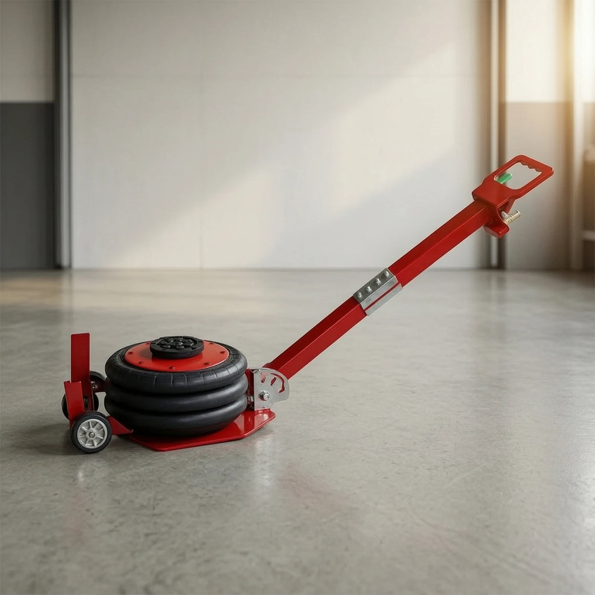 Pneumatic Hydraulic Jack Ergonomic Car Jack with Wheeled Base Stable Long-Lasting for Mechanics, Garages, Repair Shops