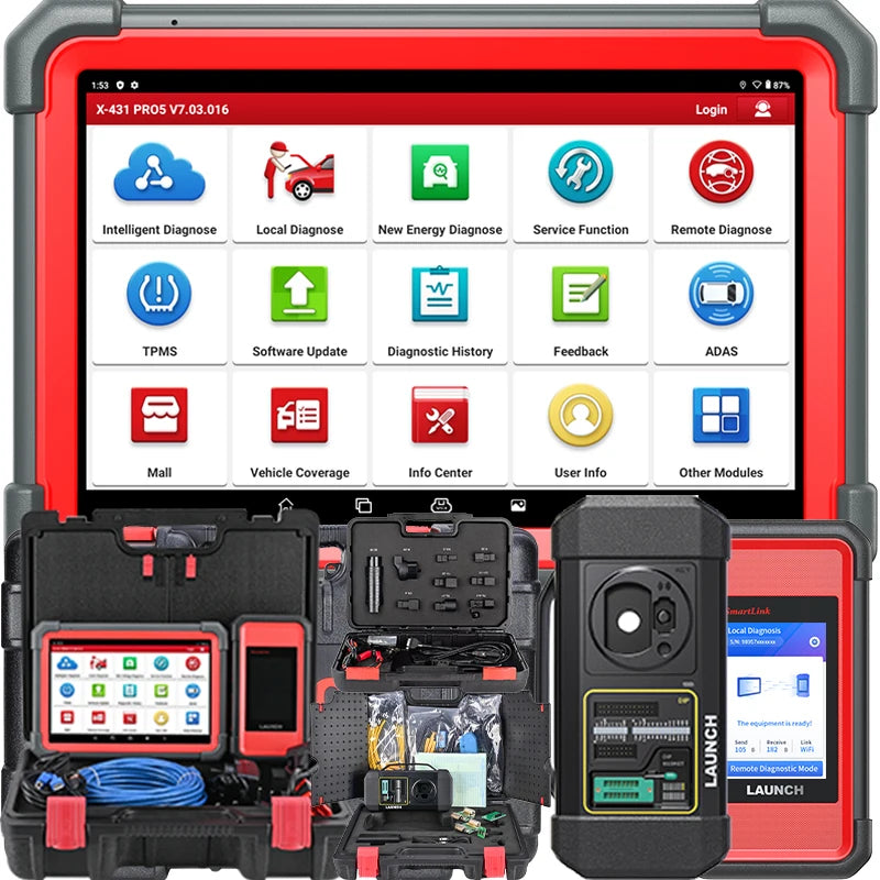 Launch X431 PRO5 & X-PROG3 Key Programming Tool Set PRO 5 Smartlink Car Diagnstic Tool All Key Lost IMMO Scanner