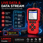 LAUNCH Creader 329 OBD2 Fault Scanner Auto Diagnostic Tool Check Engine Light Code Reader with Battery Test Live Data O2 Sensor EVAP for 1996+ OBDII Cars