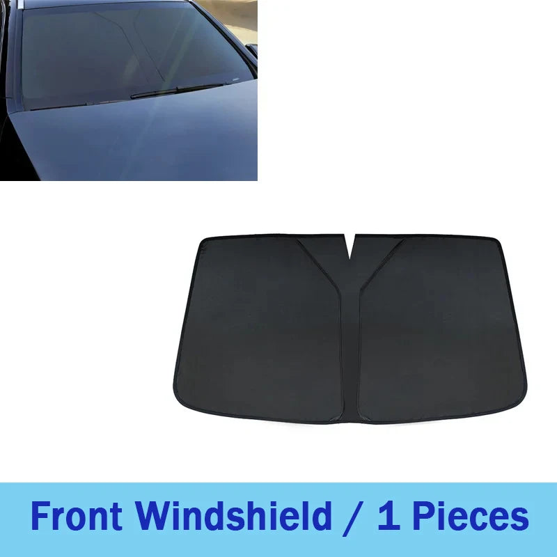 Car Sunshade For Jeep Renegade BU 2015-2024 Heat Insulation Shade Sun Protection Anti-UV Sunshade Privacy Black Auto Accessories
