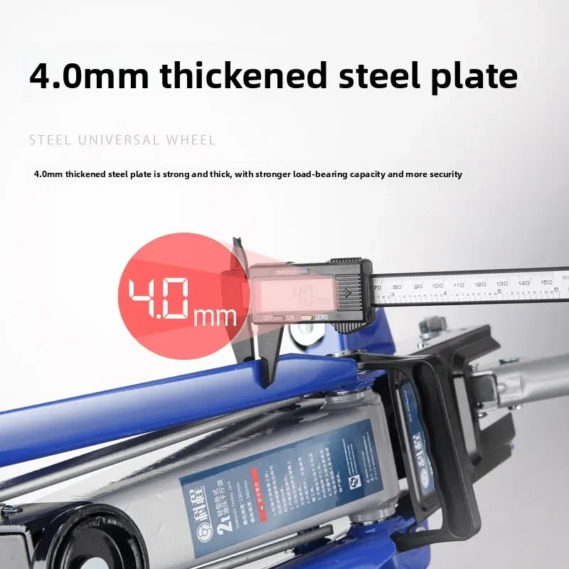 Reliable Horizontal Jack 2 Tons Car Jack Hydraulic Tire Changing Tool for Car Thickened Steel Plate Lightweight and Portable