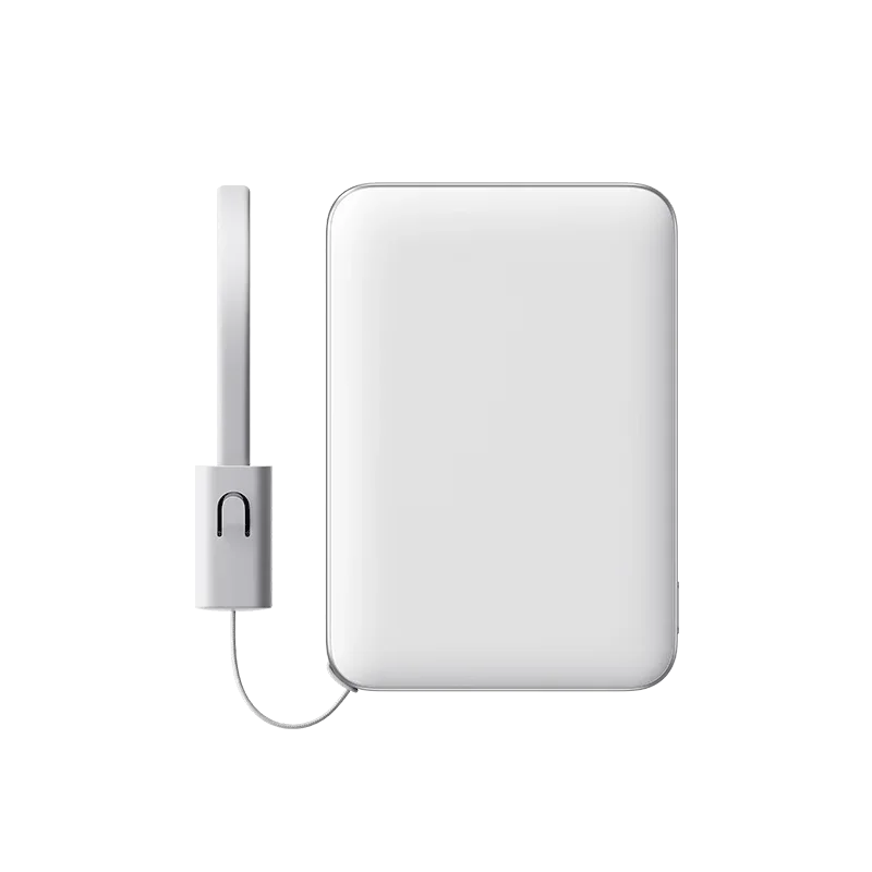 Xiaomi Ultra Slim 5000mAh 22.5W MAX Portable External Battery Power Bank with Built-in Cable for Xiaomi Samsung IPhone 17+