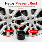 PINMOAP 17/19/21mm Car Wheel Nut Covers Car Lug Nut Caps Protective Dust Guard Decorative Trim for Car SUV Truck Wheel Styling