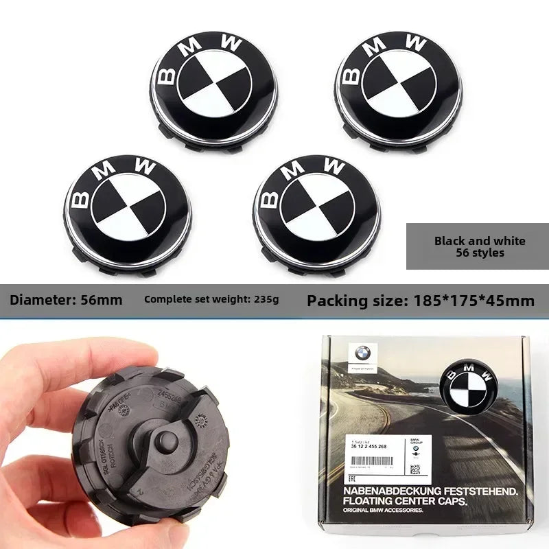 56/68mm BMW hub cover magnetic suspension hub center cover 1 3 5 7 series, 1x3x5x6 m2 m3 m4 m5 m6 automobile tire center logo. CM World