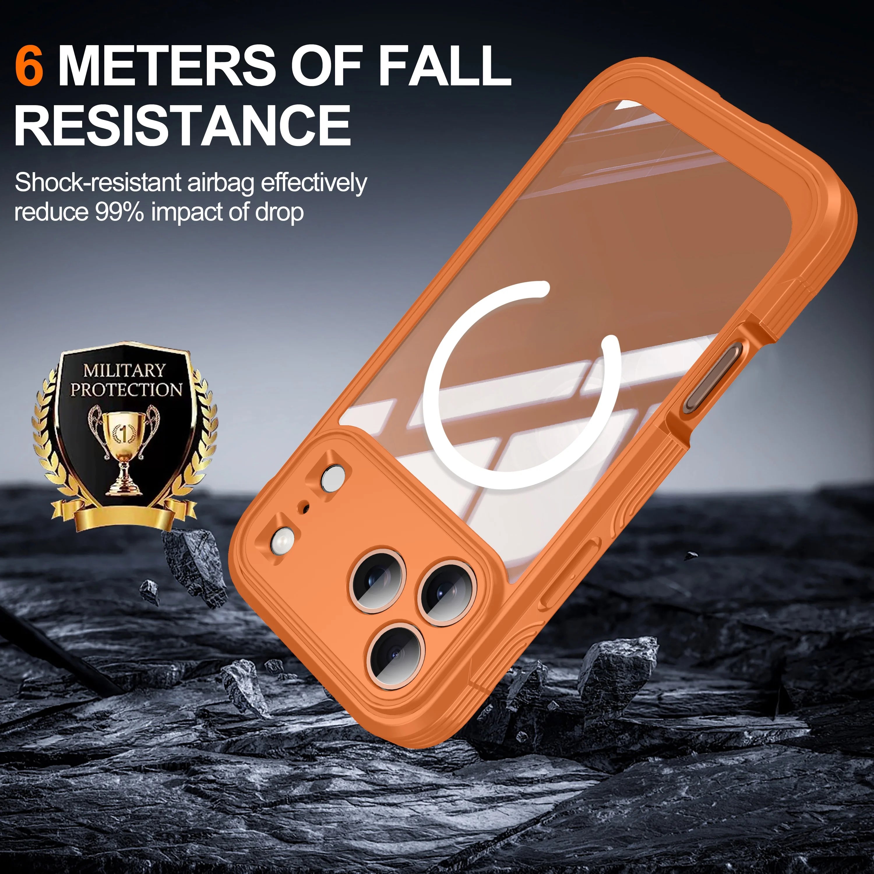 Brand new color magnetic shockproof and dustproof transparent phone case - Compatible with iPhone 17/17 Air/17 Pro/17 Pro Max Car Mobile World