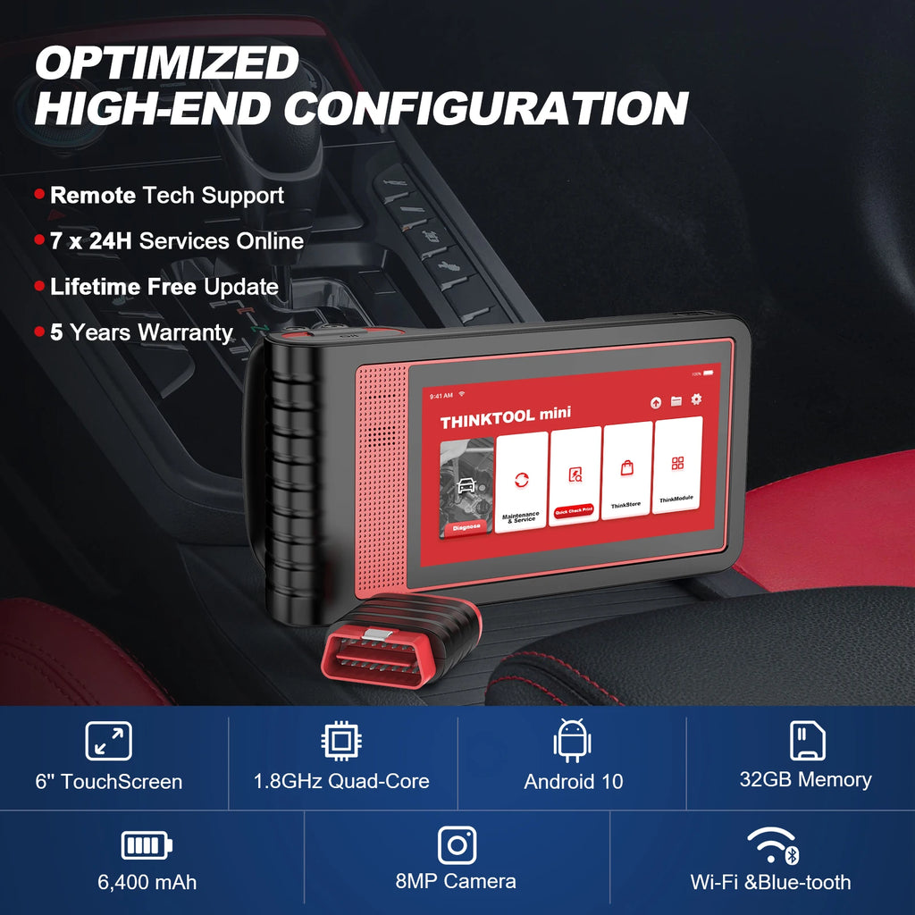 THINKCAR Thinktool Mini OBD2 Scanner Professional Full System Auto Scanner 28 Reset All software Free Update Diagnostic Tools Car Mobile World