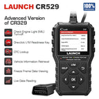 LAUNCH Creader 529 CR529 Automotive OBDII Scanner Car Diagnostic Tools Engine Check OBDII Scan Tools Launch Obd2 Scanner X431 Car Mobile World