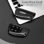 Key Fob Cover for GMC Hummer with KeyChain Real Carbon Fiber Key Case Protecotr for Hummer EV Pickup SUV Smart Key Shell 2025 CM World