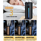 Dual Spray Car Air Humidifier Purifier Aluminium Alloy Essential Oil Diffuser 380ml Air Freshener for Auto Home Accessories CM World