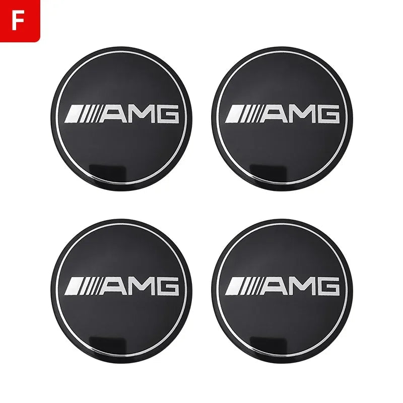 56mm60mm65mm75mm Car Wheel hub Center Cap Badge covers sticker 4pcs Mercedes Benz W204 W205 W212 W213 W177 W176 W117 X253 W247 CM World