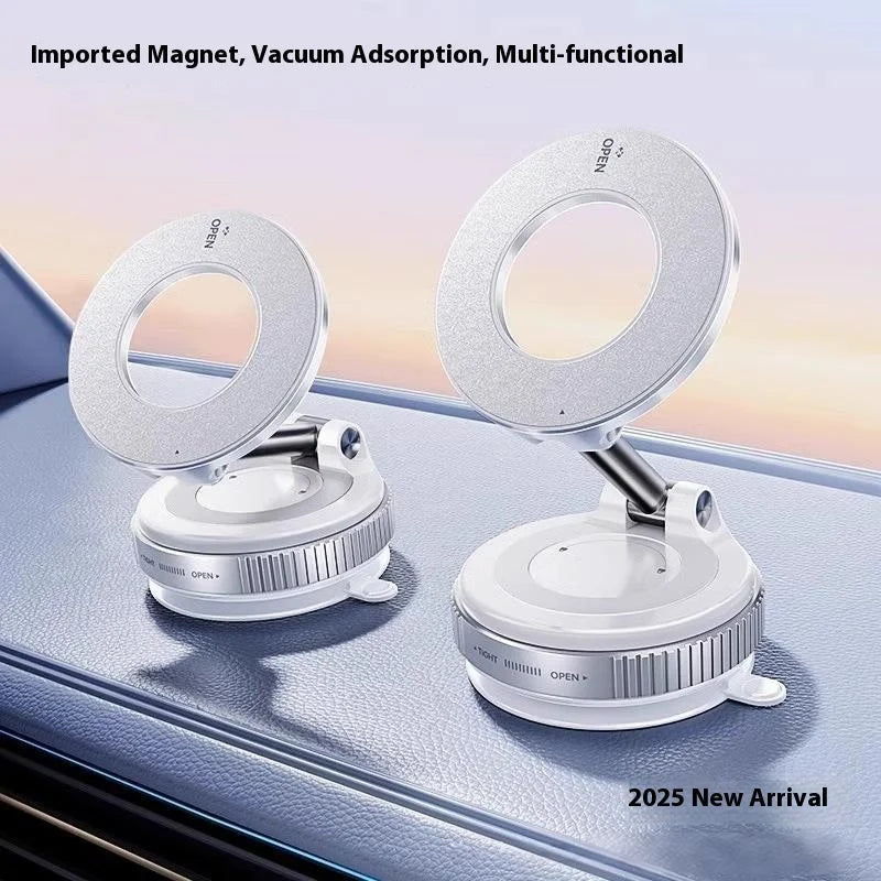 Magnetic Car Phone Holder Car Bracket Vacuum Adsorption Phone 360° Rotation For Car Desk Bathroom Strong Magnetic Bracket CM World