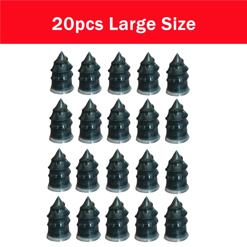 20PCS Rubber Self-tapping Screws For Tire Repair Silicone Car Screw Tyre Plug Repair Rubber Cement Screws Tire Repair