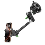 Universal Metal Car Phone Mount, 360° Rotation for Windshield/Dashboard, Suction Cup Holder for IPhone Samsung All Smartphones