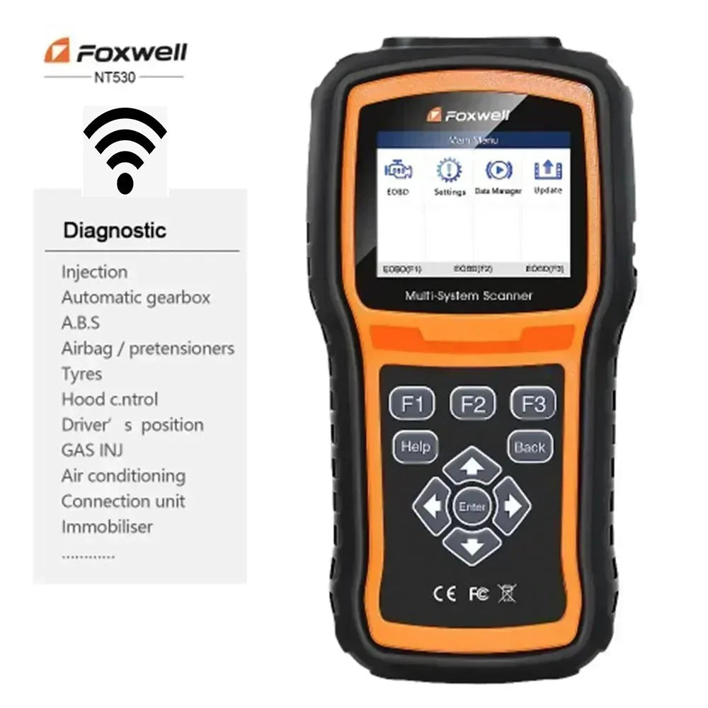 Foxwell NT530 PLUS WIFI Obd2 Scanner Full System Universal Car Diagnostic Tool One Software Free Such for Porsche Chrysler Bmw Car Mobile World