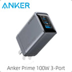 Anker Prime Charger, 100W USB C Charger, 3-Port GaN USB Charger Block, Foldable and Compact for MacBook, iPad, iPhone Series Car Mobile World