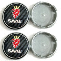 4pcs x 63mm Blue Carbon Black Car Wheel Center Cap Rims Hub Caps For SAAB 9 3 9 5 9-3 9-5 SAAB Emblem Badge Accessories