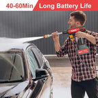 Cordless 60Bar Electric High Pressure Car Wash Gun Washer Supplies Foam Generator Spray Cleaner Car Wash Cleaning Machine CM World