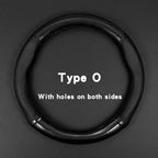Carbon fiber car steering wheel cover, breathable and sporty, all season universal anti slip and wear-resistant handle cover CM World