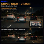 PHILIPS Dash Cam F04 2k Mini Car Camera With 1.47 Inch Ips Screen Wifi App Control Night Vision 24h Parking Monitor Car Dvr Car Mobile World