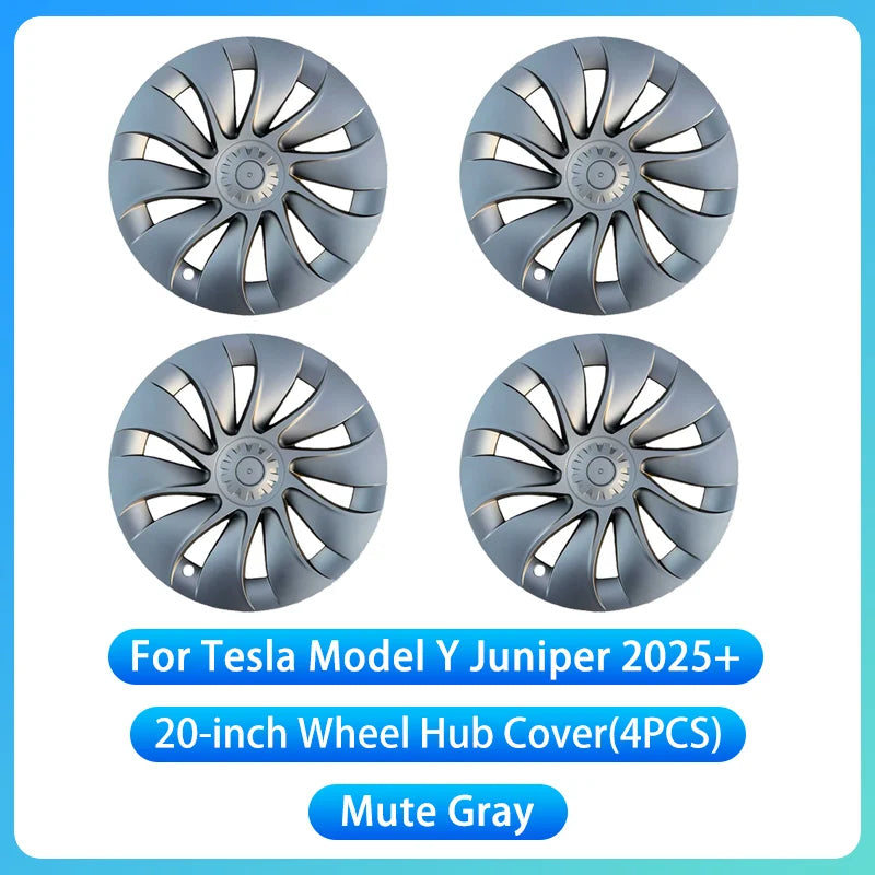For Tesla New Model Y Juniper 2025 4PCS Hub Cap Car Replacement Wheel Cap 20Inch Performance Automobile Hubcap Cover Accessories CM World