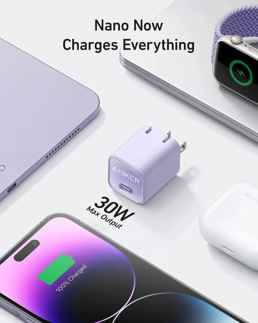 Anker 511 Charger Nano 3 Pro PD30W USB C GaN Fast Charging PIQ 3.0 Foldable PPS Fast Charger for iPhone and Android Series Car Mobile World
